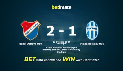 Banik Ostrava U19 vs Mlada Boleslav U19 Prédiction, cotes et conseils de paris 23/10/2024