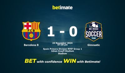 Pronostic, cotes et conseils de paris pour Barcelone B vs Gimnastic 24/11/2024