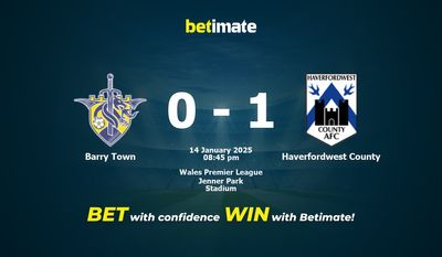 Barry Town vs Haverfordwest County Pronostic, cotes et conseils de paris 14/01/2025