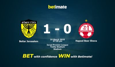 Pronostic Beitar Jerusalem vs Hapoel Beer Sheva, cotes et conseils de paris 10/03/2025