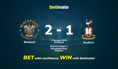 Pronostic, cotes et conseils de paris pour le match Blackpool - Bradford du 01/04/2026