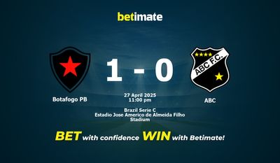 Pronostic, cotes et conseils de paris Botafogo PB vs ABC (27/04/2025)