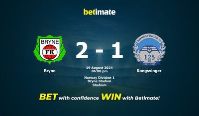 Bryne vs Kongsvinger Prédiction, cotes et conseils de paris 19/08/2024