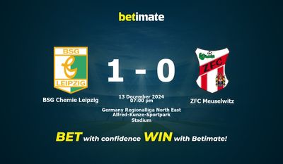 BSG Chemie Leipzig vs ZFC Meuselwitz Prédiction, cotes et conseils de paris 13/12/2024
