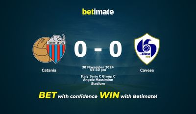 Pronostic Catania vs Cavese, cotes et conseils de paris 30/11/2024