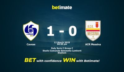 Pronostic Cavese vs ACR Messina, cotes et conseils de paris 12/03/2025