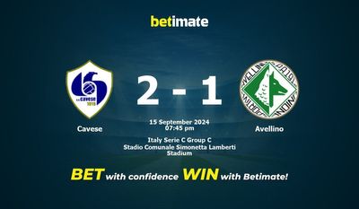 Pronostic Cavese vs Avellino, cotes et conseils de paris 15/09/2024