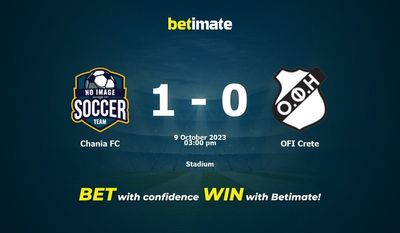 Chania FC vs OFI Crète Prédiction, cotes et conseils de paris 10/09/2023