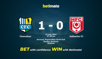 Chemnitzer vs Hallescher FC Prédiction, cotes et conseils de paris 25/07/2024