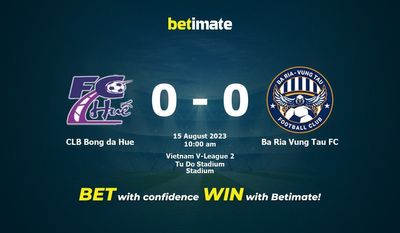 CLB Bong da Hue vs Ba Ria Vung Tau FC Prédictions, cotes et conseils de paris 15/08/2023