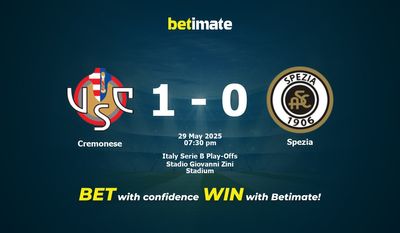Pronostic Cremonese vs Spezia, cotes et conseils de paris (29/05/2025)