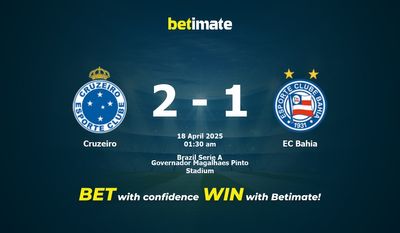 Cruzeiro vs EC Bahia Prédiction, cotes et conseils de paris 18/04/2025