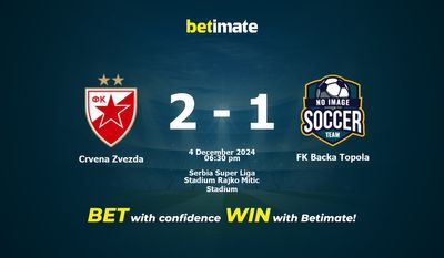 Crvena Zvezda vs FK Backa Topola Prédiction, cotes et conseils de paris 04/12/2024