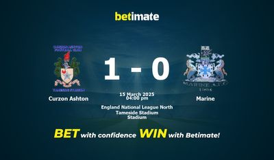 Pronostic, cotes et conseils de paris Curzon Ashton vs Marine (15/03/2025)