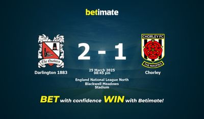 Pronostic, cotes et conseils de paris Darlington 1883 vs Chorley (25/03/2025)