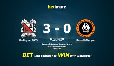 Pronostic, cotes et conseils de paris pour Darlington 1883 vs Rushall Olympic (22/03/2025)