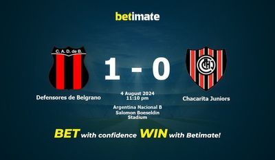 Defensores de Belgrano vs Chacarita Juniors Prédiction, cotes et conseils de paris 04/08/2024