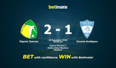 Digenis Ypsonas vs Omonia Aradippou Prédiction, cotes et conseils de paris 20/12/2023