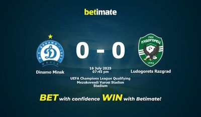 Dinamo Minsk vs Ludogorets Razgrad Prédiction, cotes et conseils de paris 16/07/2025