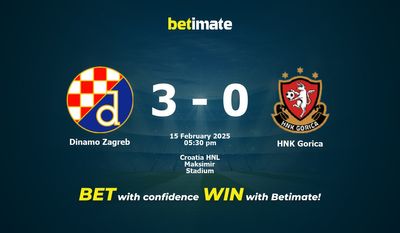 Dinamo Zagreb vs HNK Gorica Prédiction, cotes et conseils de paris 15/02/2025