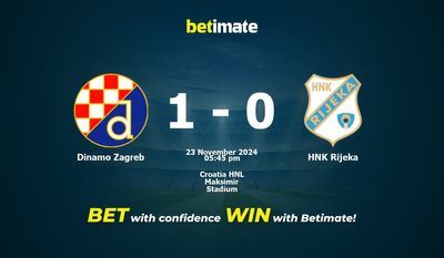 Dinamo Zagreb vs HNK Rijeka Prédiction, cotes et conseils de paris 23/11/2024