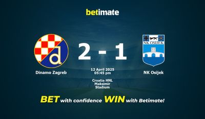 Dinamo Zagreb vs NK Osijek Prédiction, cotes et conseils de paris 12/04/2025