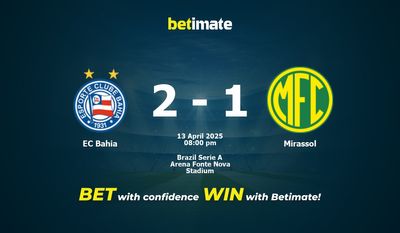 Pronostic, cotes et conseils de paris EC Bahia vs Mirassol (13/04/2025)