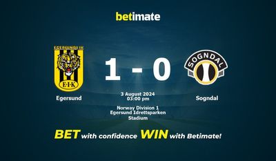 Egersund vs Sogndal Prédiction, cotes et conseils de paris 03/08/2024