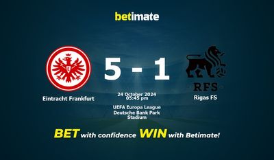 Pronostic, cotes et conseils de paris Eintracht Frankfurt vs Rigas FS 24/10/2024