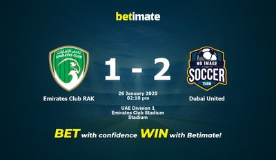 Emirates Club RAK vs Dubai United Pronostic, cotes et conseils de paris 26/01/2025