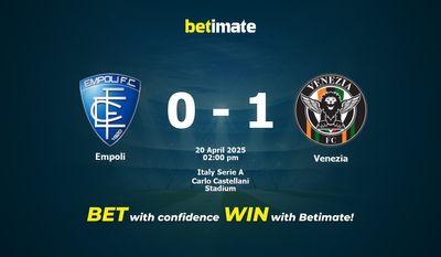 Pronostic Empoli vs Venezia, cotes et conseils de paris (20/04/2025)