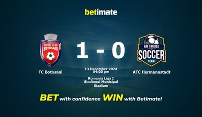Pronostic, cotes et conseils de paris FC Botosani vs AFC Hermannstadt 13/12/2024