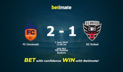 Pronostic, cotes et conseils de paris FC Cincinnati vs DC United (31/05/2025)