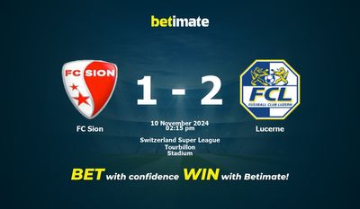 Pronostic FC Sion – Lucerne, cotes et conseils de paris 10/11/2024
