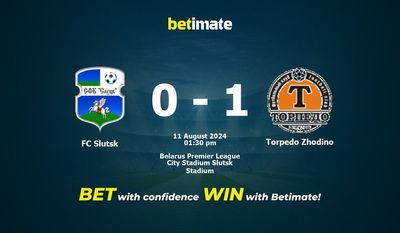 FC Slutsk vs Torpedo Jodino Prédiction, cotes et conseils de paris 11/08/2024