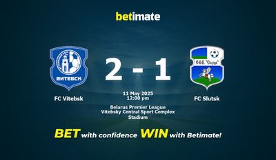Pronostic, cotes et conseils de paris FC Vitebsk vs FC Slutsk (05/11/2025)