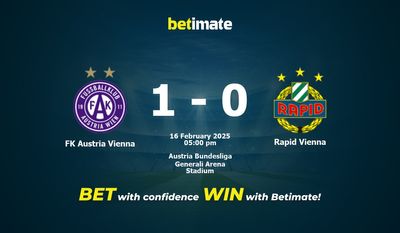 Pronostic, cotes et conseils de paris FK Austria Vienna vs Rapid Vienna 16/02/2025