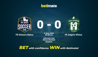 FK Dainava Alytus vs FK Zalgiris Vilnius Prédiction, cotes et conseils de paris 06/05/2025