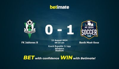 FK Jablonec B vs Banik Most-Sous Prédiction, cotes et conseils de paris 11/08/2024