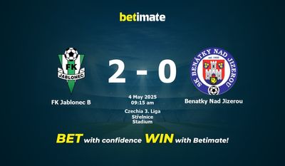 FK Jablonec B vs Benatky Nad Jizerou Prédiction, cotes et conseils de paris 04/05/2025