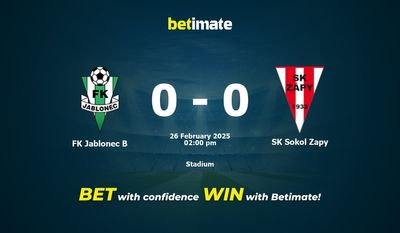 FK Jablonec B vs SK Sokol Zapy Prédiction, cotes et conseils de paris 26/02/2025
