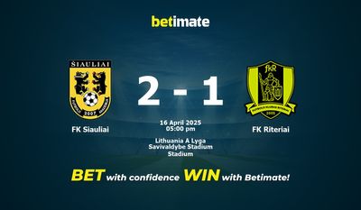 FK Siauliai vs FK Riteriai Prédiction, cotes et conseils de paris 16/04/2025