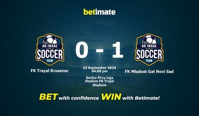 Pronostic, cotes et conseils de paris FK Trayal Krusevac vs FK Mladost Gat Novi Sad 23/09/2024