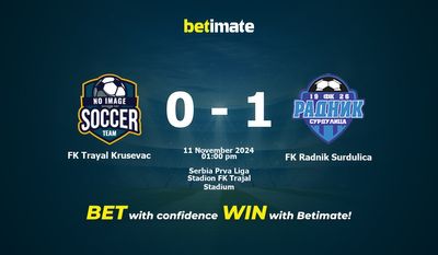 FK Trayal Krusevac vs FK Radnik Surdulica Prédiction, cotes et conseils de paris 11/11/2024