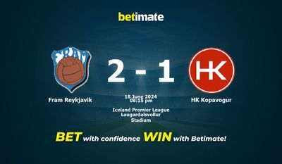 Fram Reykjavik vs HK Kopavogur Prédiction, cotes et conseils de paris 18/06/2024