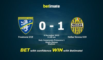 Frosinone U19 vs Hellas Vérone U19 Prédiction, cotes et conseils de paris 12/09/2023