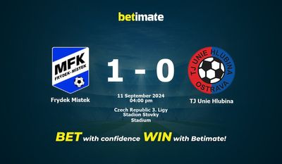 Frydek Mistek vs TJ Unie Hlubina Prédiction, cotes et conseils de paris 11/09/2024