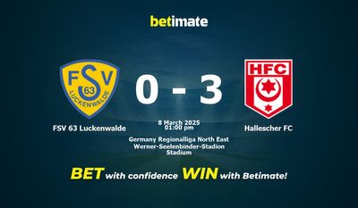 FSV 63 Luckenwalde vs Hallescher FC Prédiction, cotes et conseils de paris 08/03/2025