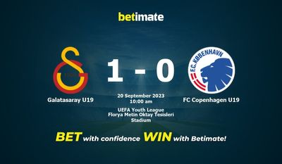 Galatasaray U19 vs FC Copenhague U19 Prédiction, cotes et conseils de paris 20/09/2023