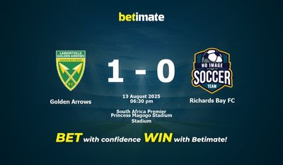 Pronostic, cotes et conseils de paris Golden Arrows vs Richards Bay FC (13/08/2025)